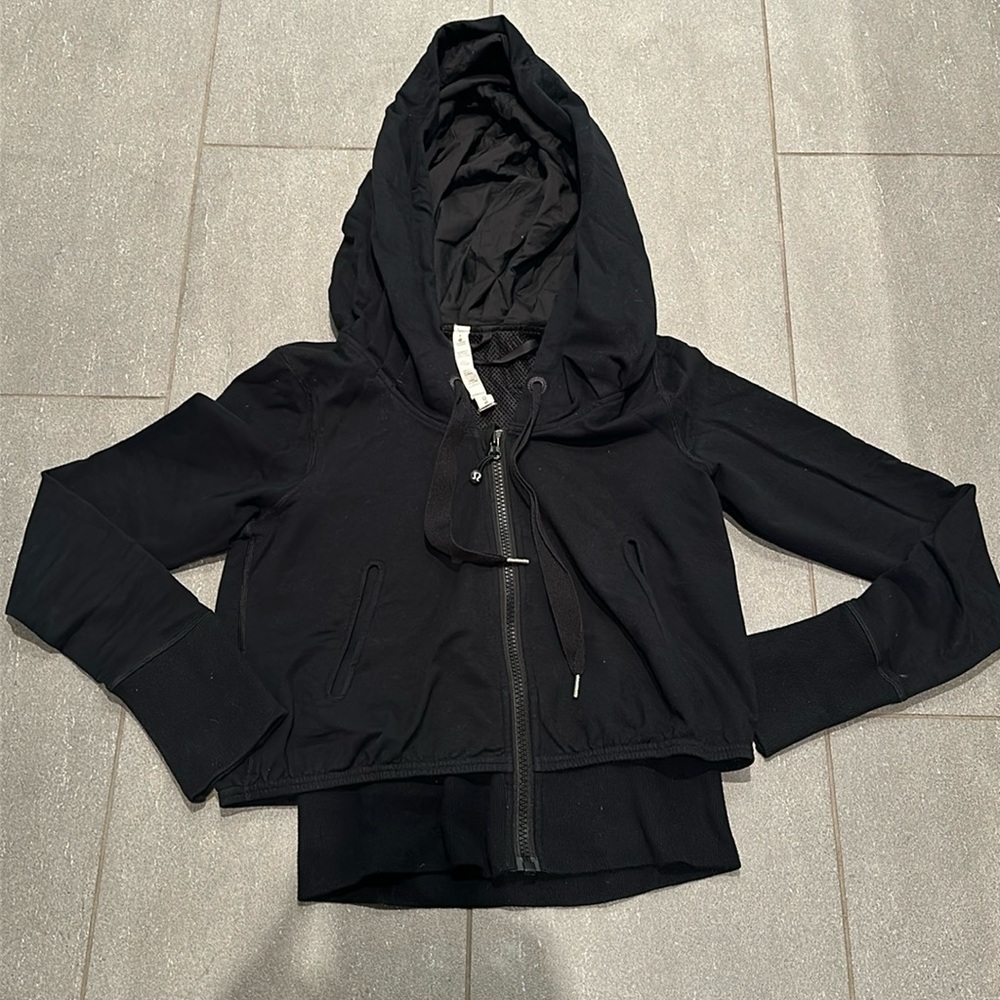 Lululemon size 6 hooded jacket - black